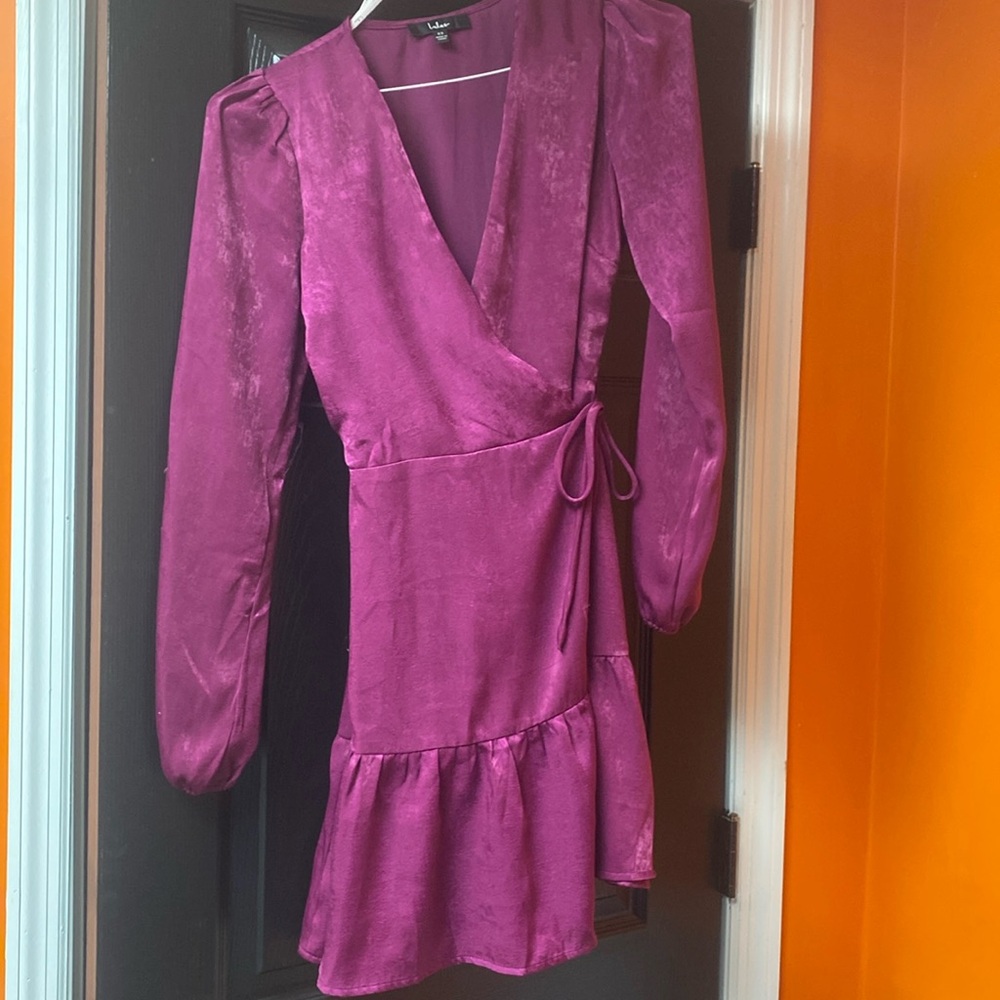 Lulus fuchsia long sleeve dress